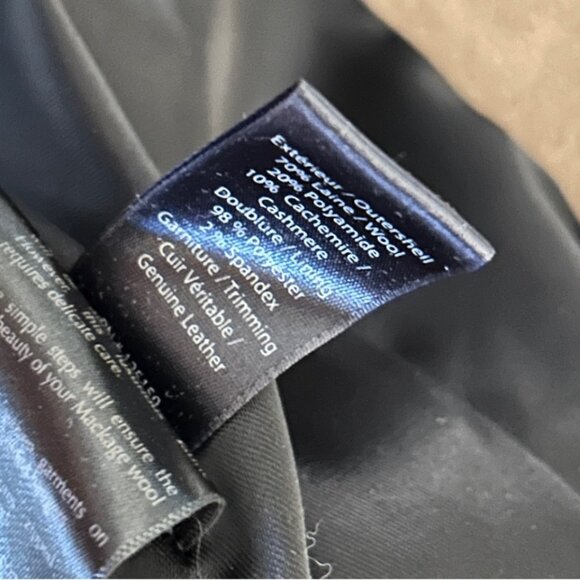 Mackage Zandra Wool & Cashmere Hooded Duffel Coat Camel   XXS   EUC - Picture 9 of 14